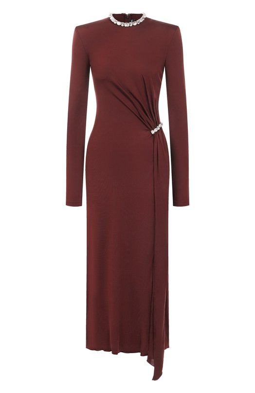 Платье из вискозы David Koma PF25DK92D Бордовый PF25DK92D