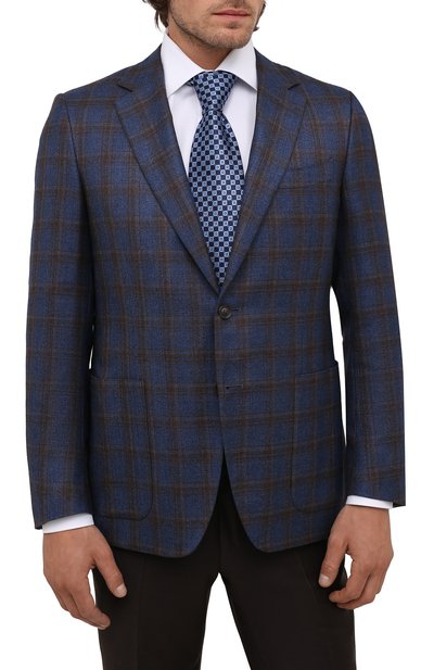 Шелковый галстук ZEGNA голубого цвета по цене 21400 руб., арт. Z2D83T/1XW, фото 2 Шелковый галстук ZEGNA, арт. Z2D83T/1XW, фото 2