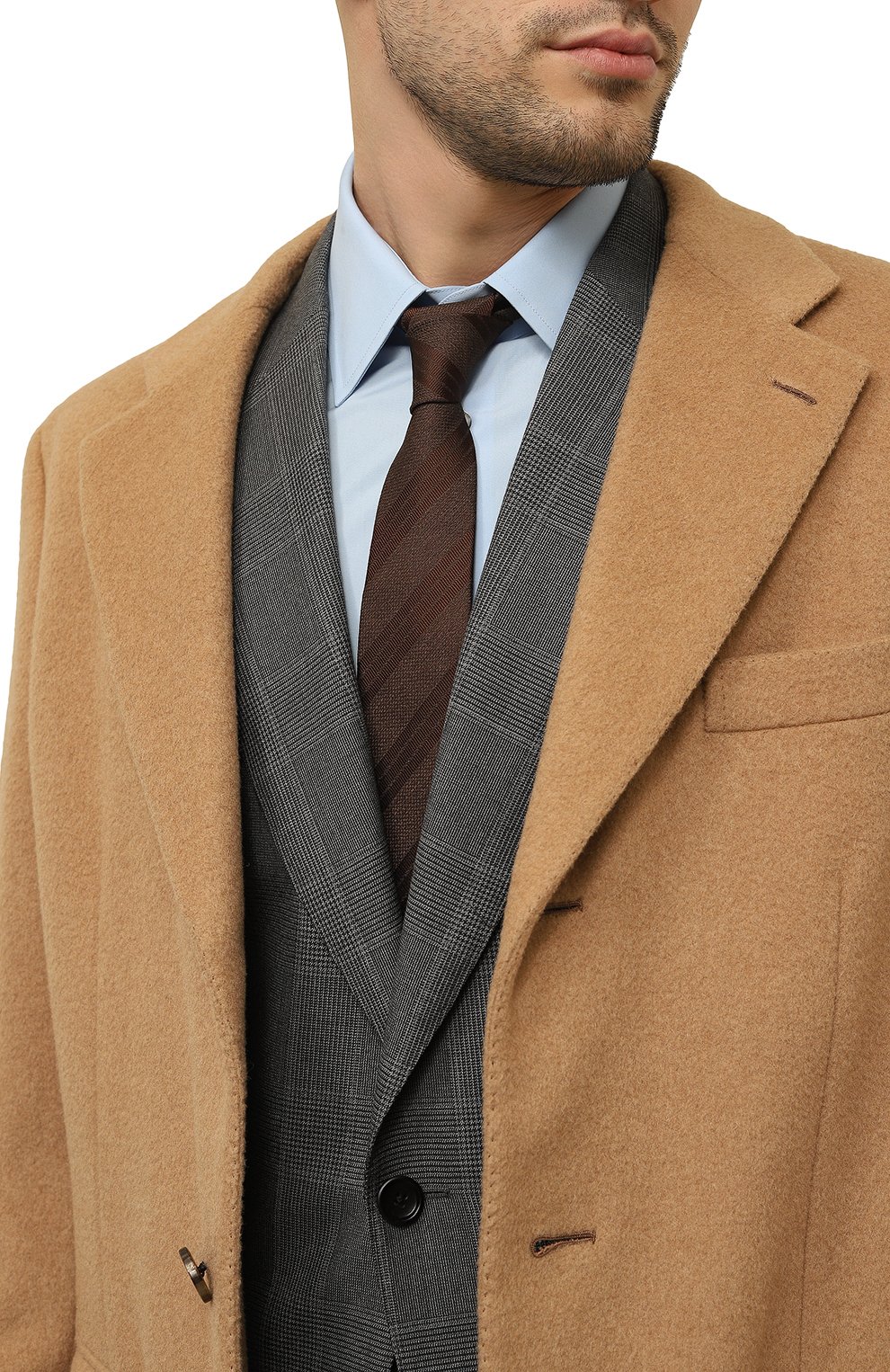 Галстук из шелка и льна LUIGI BORRELLI, арт. CR454038, фото 2