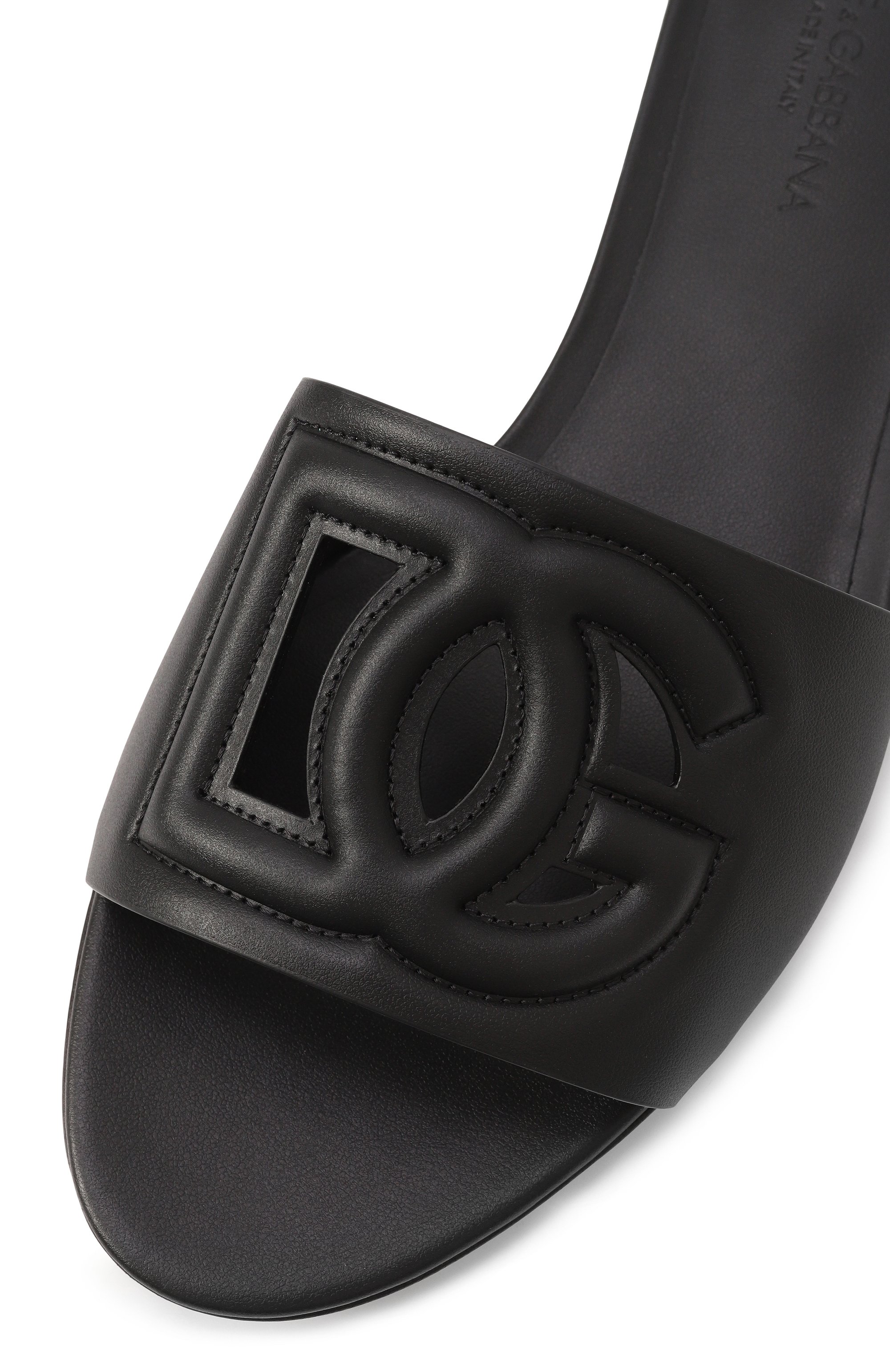 Кожаные шлепанцы bianca DOLCE & GABBANA, арт. CQ0436/AY329, фото 7