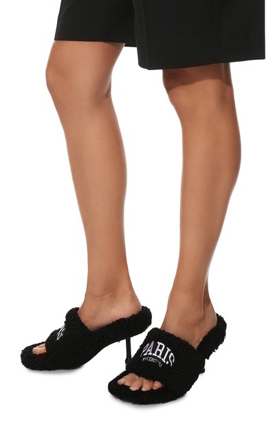 Текстильные мюли furry BALENCIAGA, арт. 656632/W2D02, фото 3