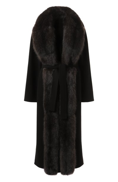 Женское шерстяное пальто с меховой отделкой MVST, арт. FTBPL-Y326-1SB/LP1432