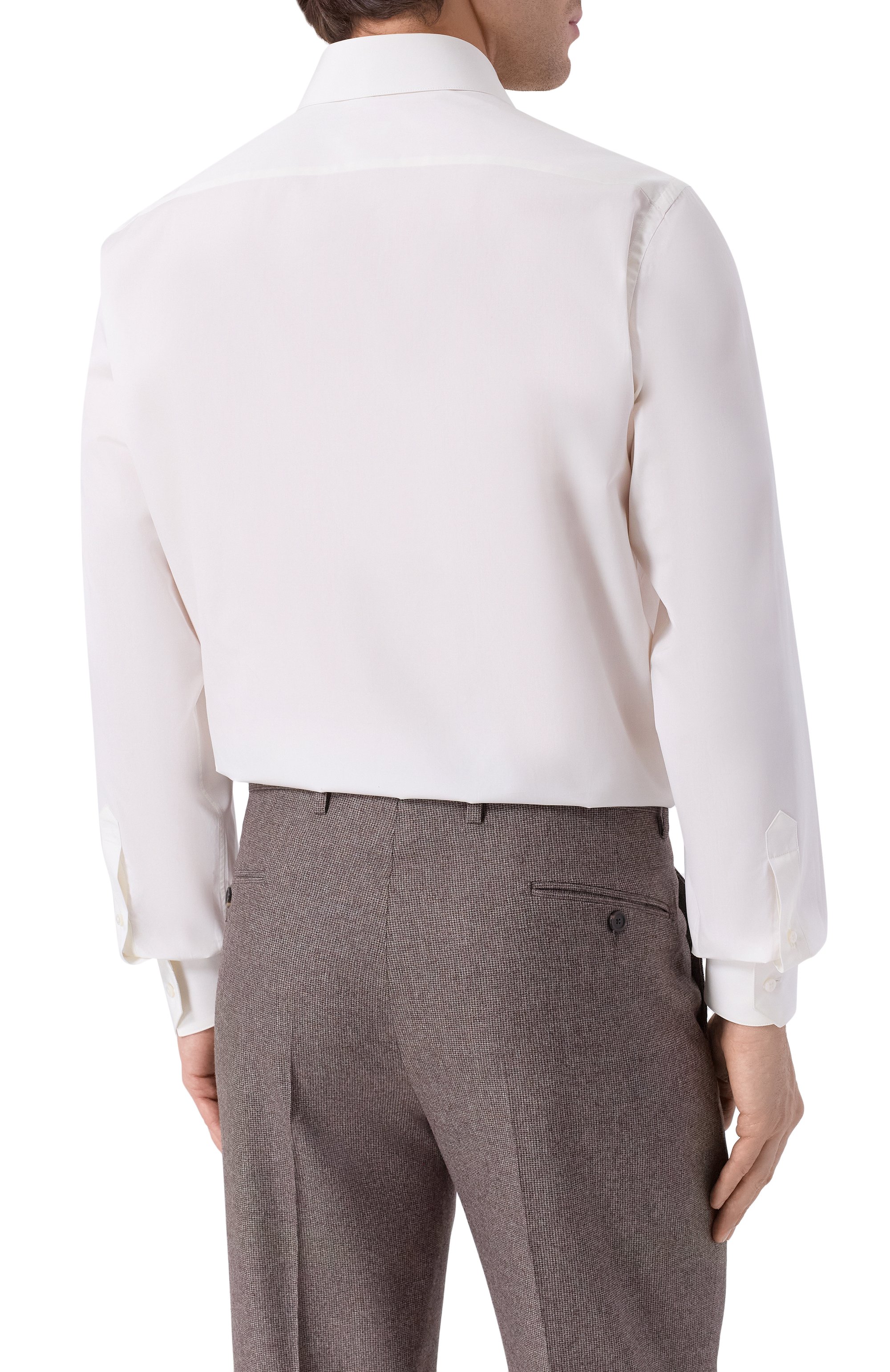 Хлопковая сорочка ZILLI белого цвета по цене 120000 руб., арт. F0RC01M010004201U, фото 4 Хлопковая сорочка ZILLI, арт. F0RC01M010004201U, фото 4