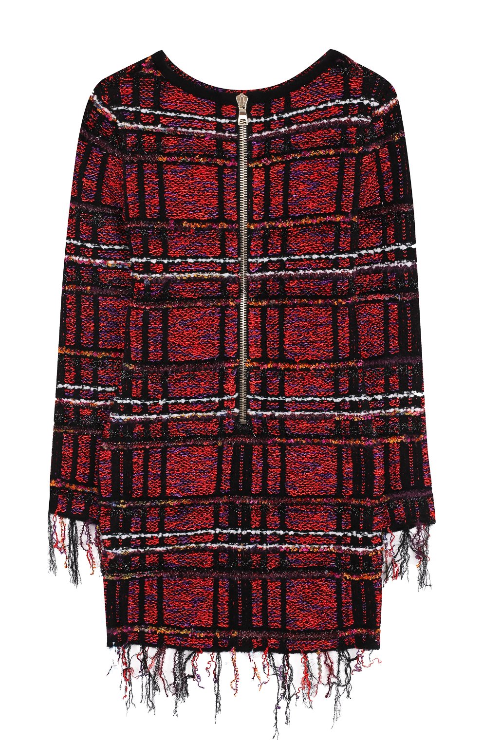 Буклированное мини-платье с бахромой BALMAIN, арт. W7E/4026/M037, фото 2