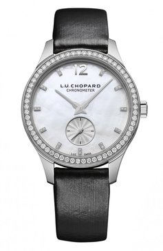 Женские часы l.u.c elegance ultra-slim CHOPARD бесцветного цв�ета, арт. 131968-1001 | Фото 1 (Механизм: Автомат; Цвет циферблата: Перламутровый; Региональные ограничения белый список (Axapta Mercury): Не проставлено; Нос: Не проставлено; Материал корпуса: Белое золото)