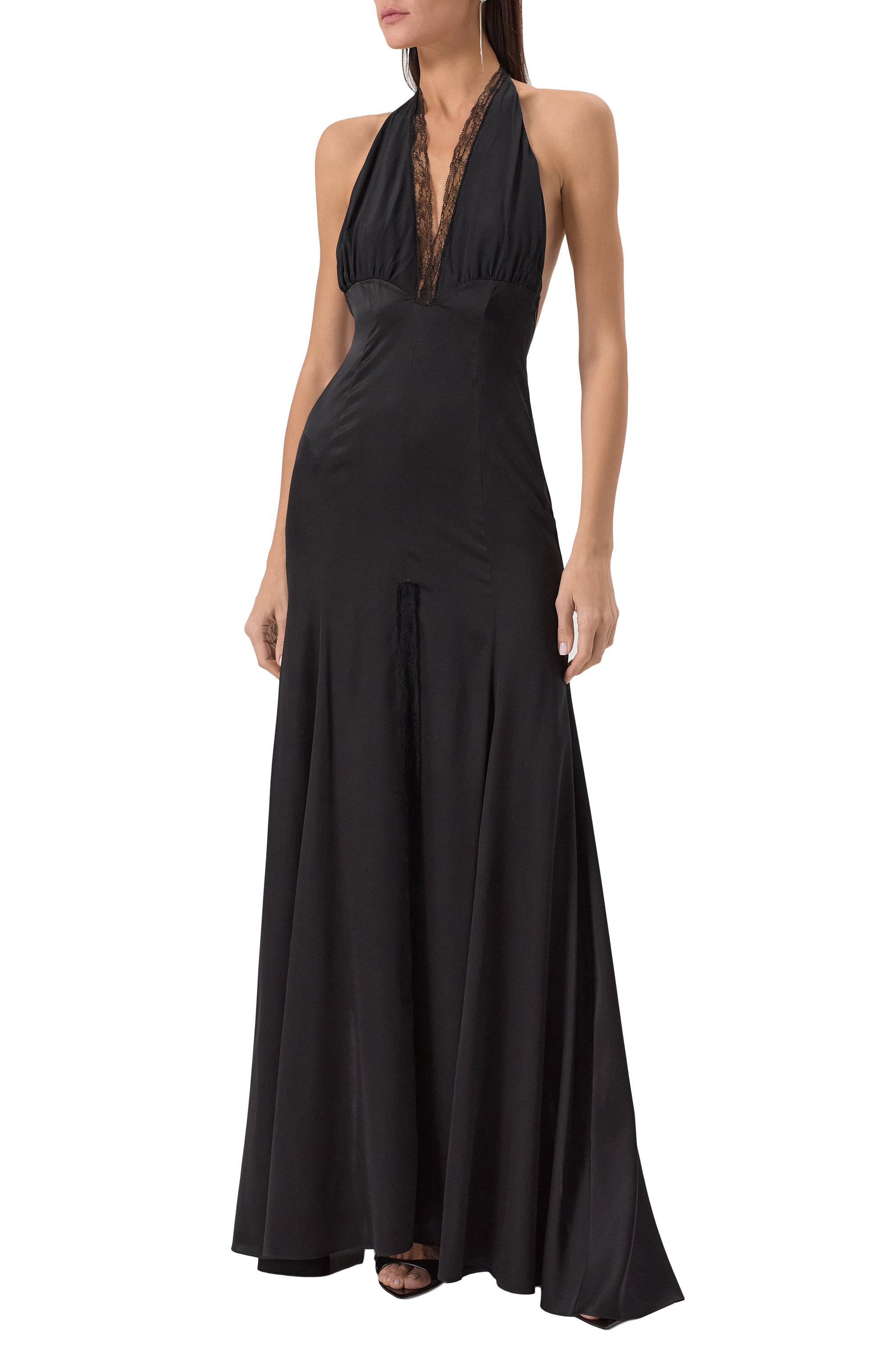 Атласное платье LOUVE черного цвета по цене 279000 руб., арт. 25-01-01-26-01-01-01, фото 3 Атласное платье LOUVE, арт. 25-01-01-26-01-01-01, фото 3