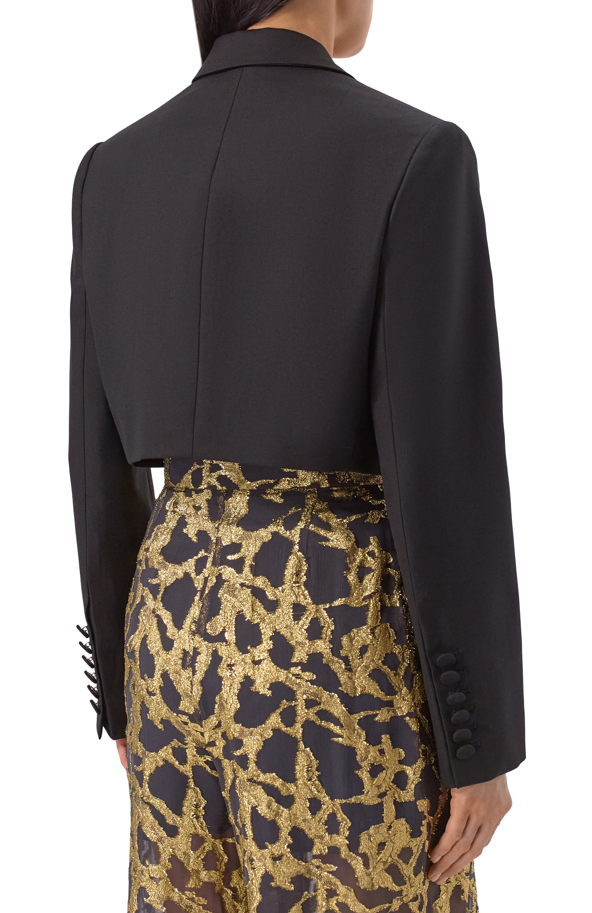 Шерстяной жакет NINA RICCI черного цвета по цене 171000 руб., арт. 26PCVE008/WV0323, фото 4 Шерстяной жакет NINA RICCI, арт. 26PCVE008/WV0323, фото 4