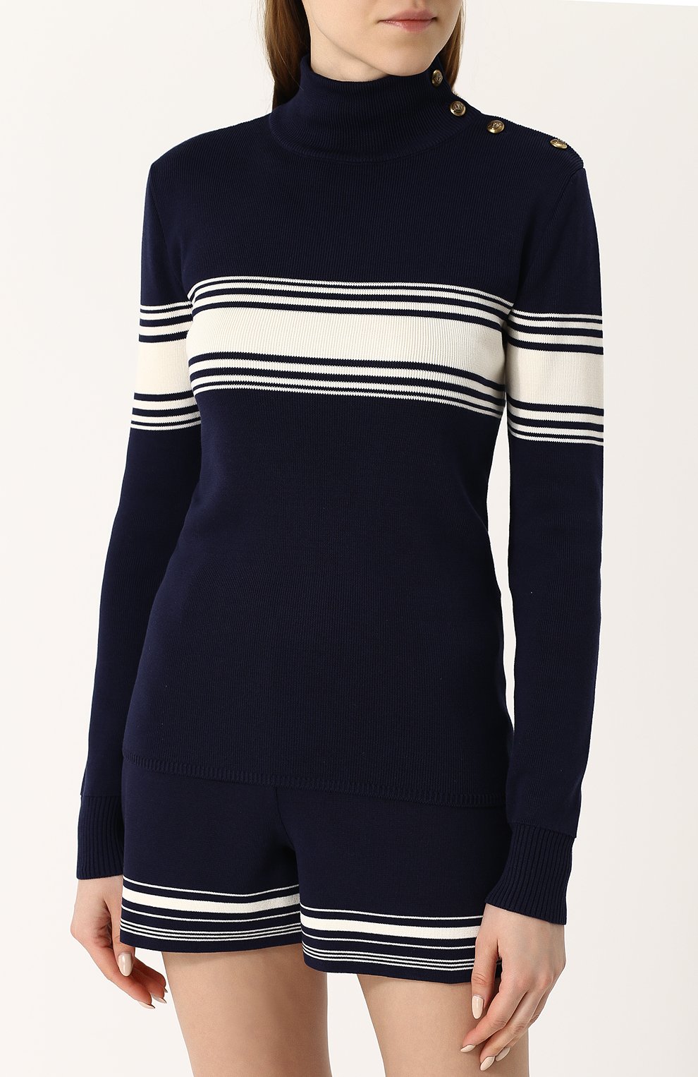 Шелковая водолазка с контрастной отделкой RALPH LAUREN, арт. 290705720, фото 3