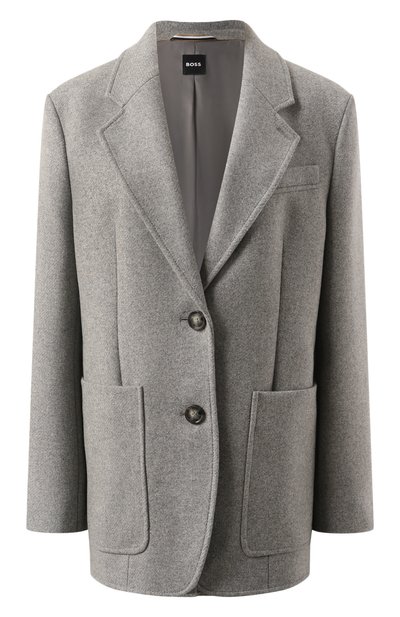 Жакет BOSS серого цвета по цене 47900 руб., арт. 50530891, фото 1 Жакет BOSS, арт. 50530891, фото 1