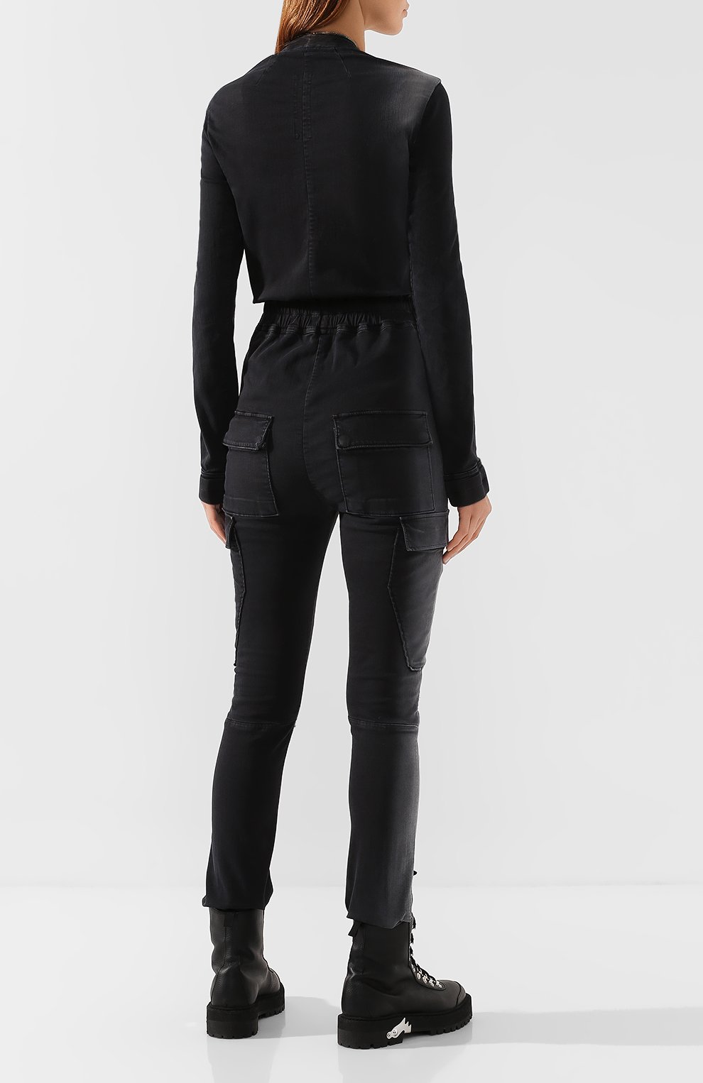 Комбинезон RICK OWENS черного цвета по цене 67950 руб., арт. R019F5582/SD, фото 4 Комбинезон RICK OWENS, арт. R019F5582/SD, фото 4