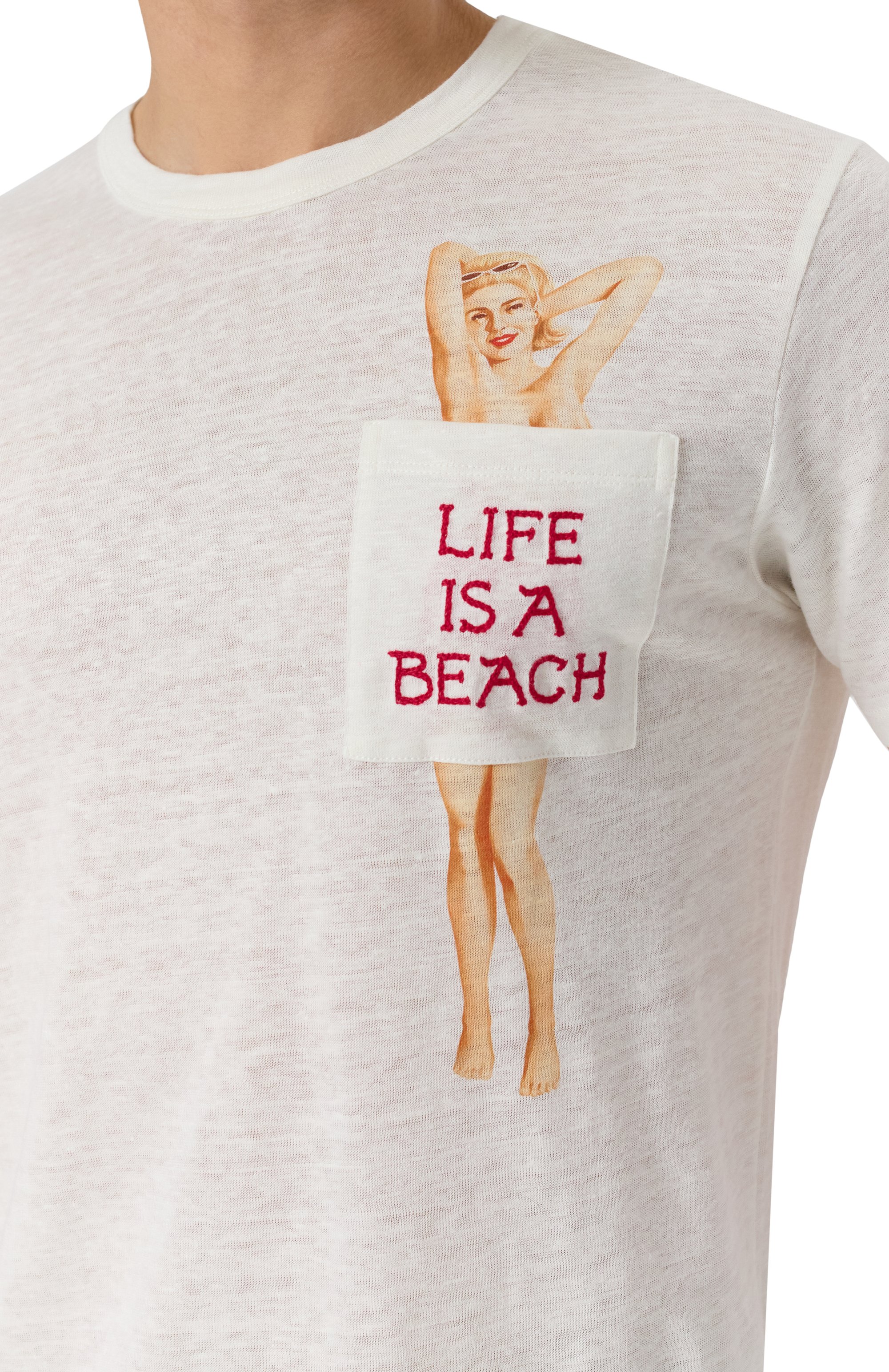 Льняная футболка MC2 SAINT BARTH, арт. STBM ECSTASEA/03021H, фото 5