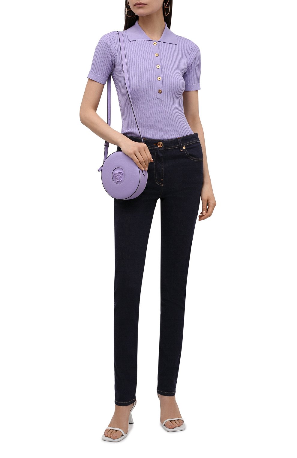 Шелковое поло VERSACE, арт. 1003597/1A02470, фото 2