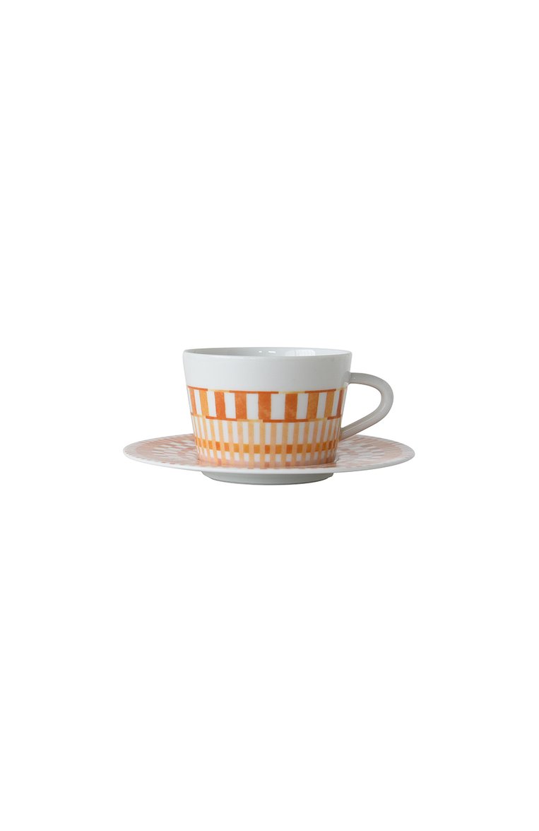 Чайная чашка с блюдцем terra rosa BERNARDAUD оранжевого цвета, арт. 2086/89 | Фото 2 (Региональные ограничения белый список (Axapta Mercury): Не проставлено; Нос: Не проставлено)