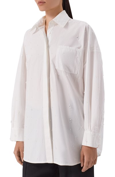 Хлопковая рубашка GIUSEPPE DI MORABITO белого цвета по цене 52100 руб., арт. 06PSED913R 16406, фото 3 Хлопковая рубашка GIUSEPPE DI MORABITO, арт. 06PSED913R 16406, фото 3