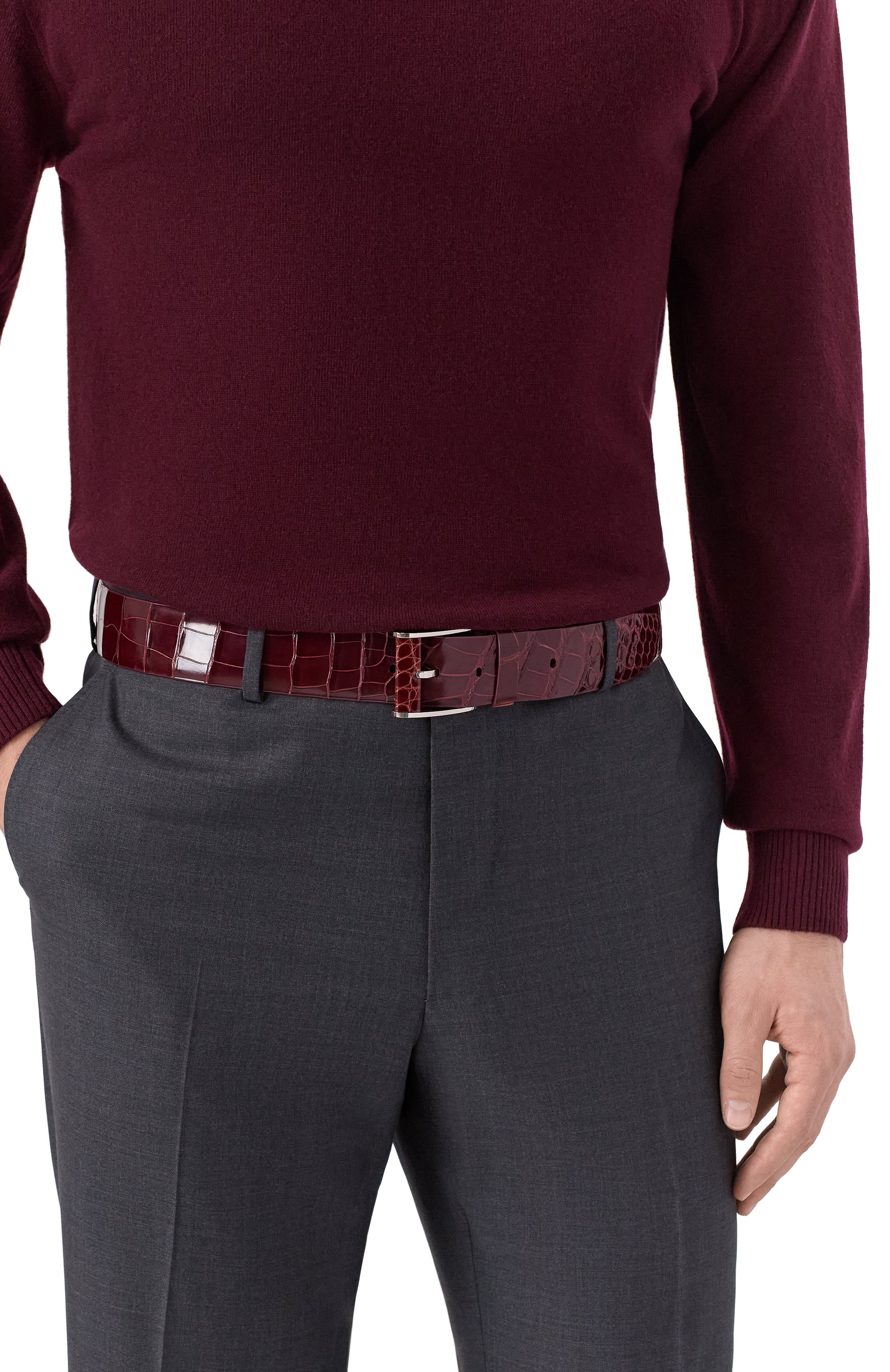 Ремень из кожи аллигатора ZILLI, арт. MJL-CLAQE-01011/0819/AMIS, фото 2