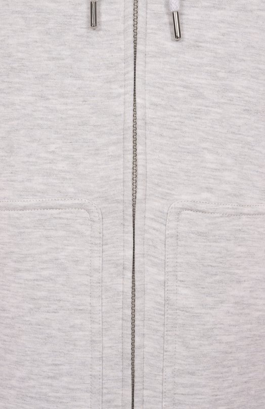 Толстовка из хлопка и кашемира Brunello Cucinelli MM8319069G Серый  MM8319069G Фото 6