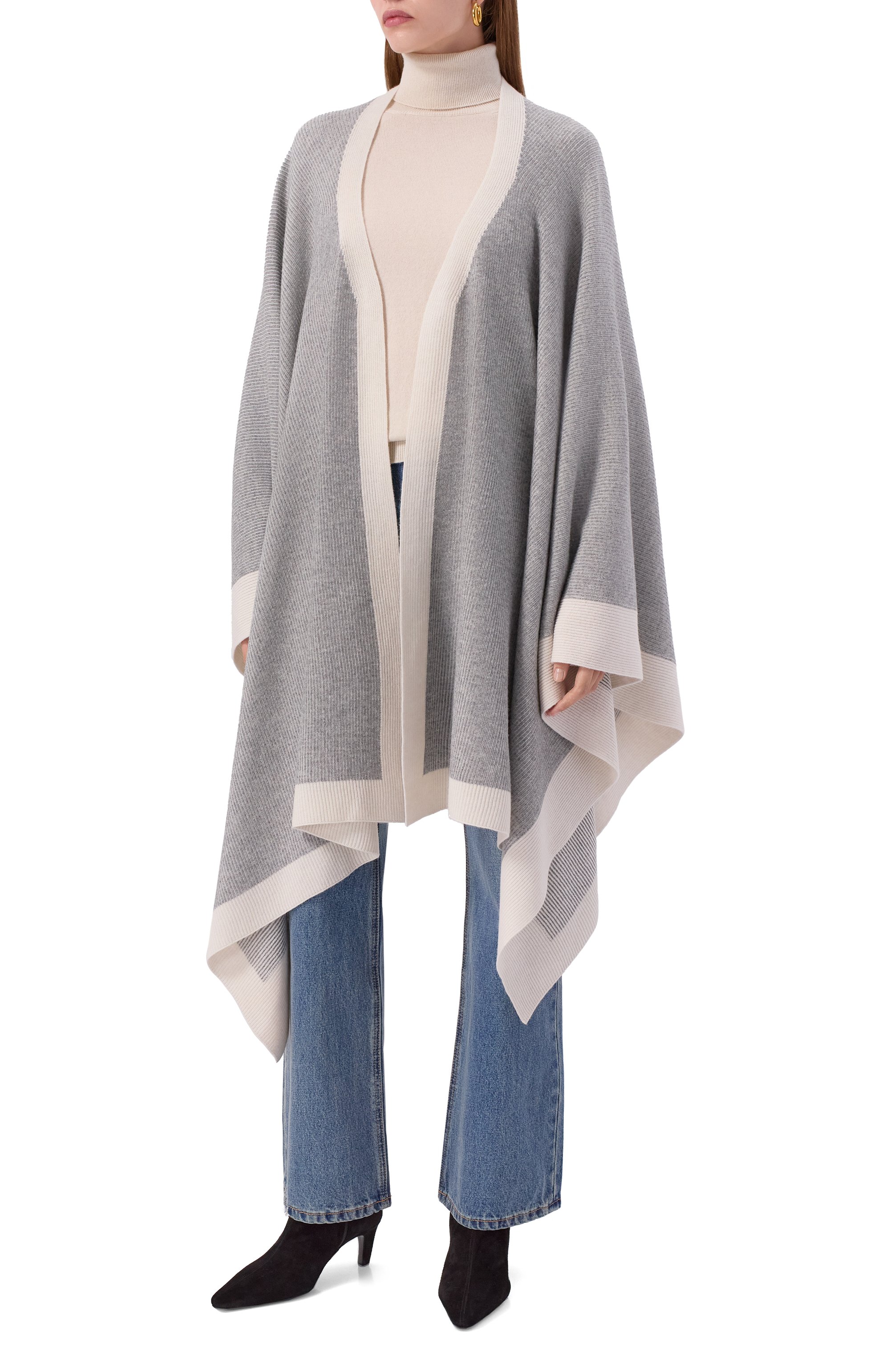 Накидка из шерсти и кашемира LORENA ANTONIAZZI, арт. MM01A/2834, фото 3