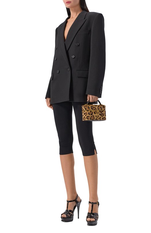 Кожаные босоножки Tribute 105 Saint Laurent 315487/AAA0W Чёрный  315487/AAA0W Фото 3