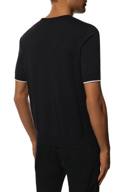 Джемпер из хлопка и шелка ZILLI темно-синего цвета по цене 107000 руб., арт. MBX-RN140-LICH1/MC01, фото 4 Джемпер из хлопка и шелка ZILLI, арт. MBX-RN140-LICH1/MC01, фото 4