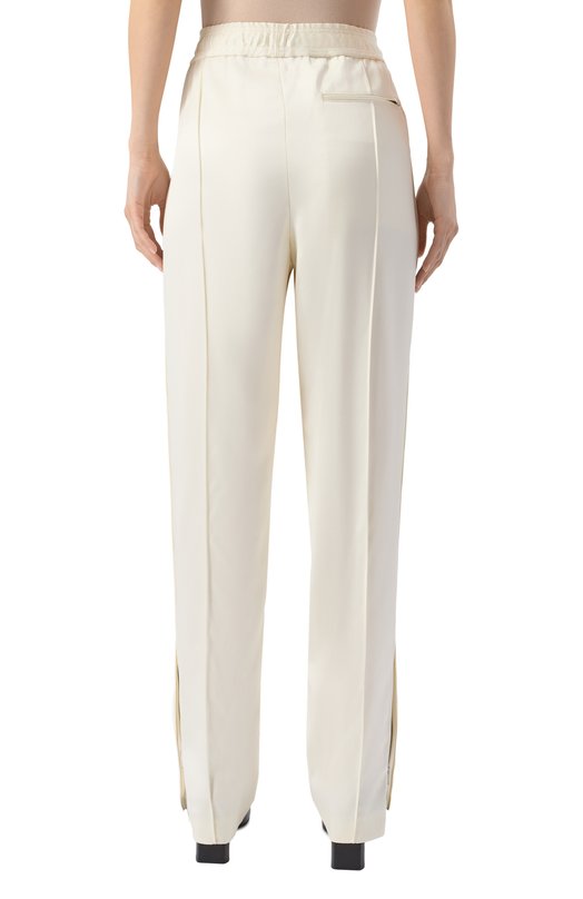 Атласные брюки Jil Sander J03KA0309/J65327 Кремовый  J03KA0309/J65327 Фото 4