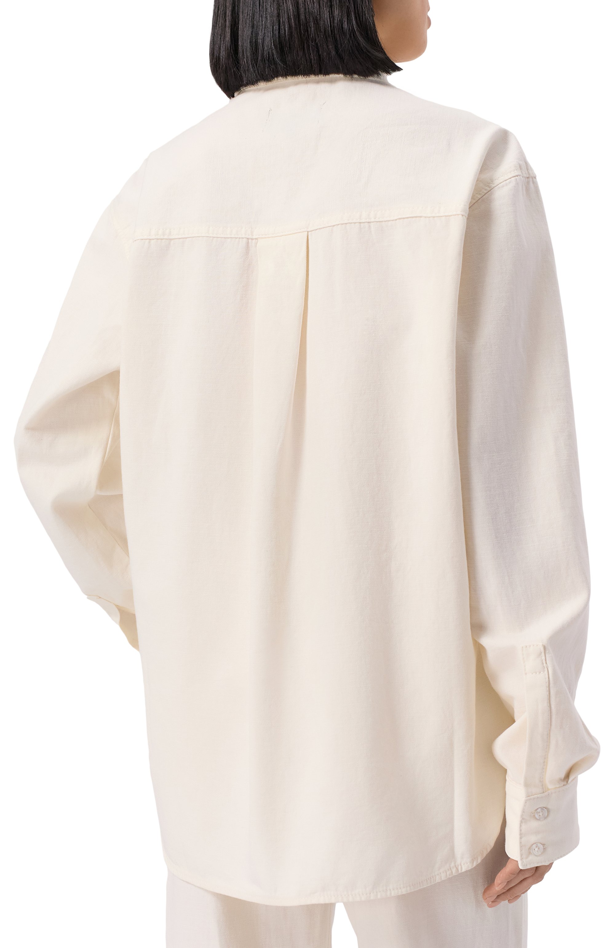 Рубашка из хлопка и льна 7 FOR ALL MANKIND, арт. 7U033X10LNI, фото 4