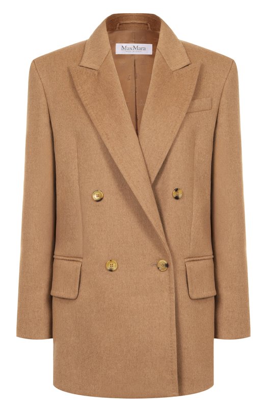 Шерстяной жакет Max Mara 0LIMPIA Бежевый 0LIMPIA
