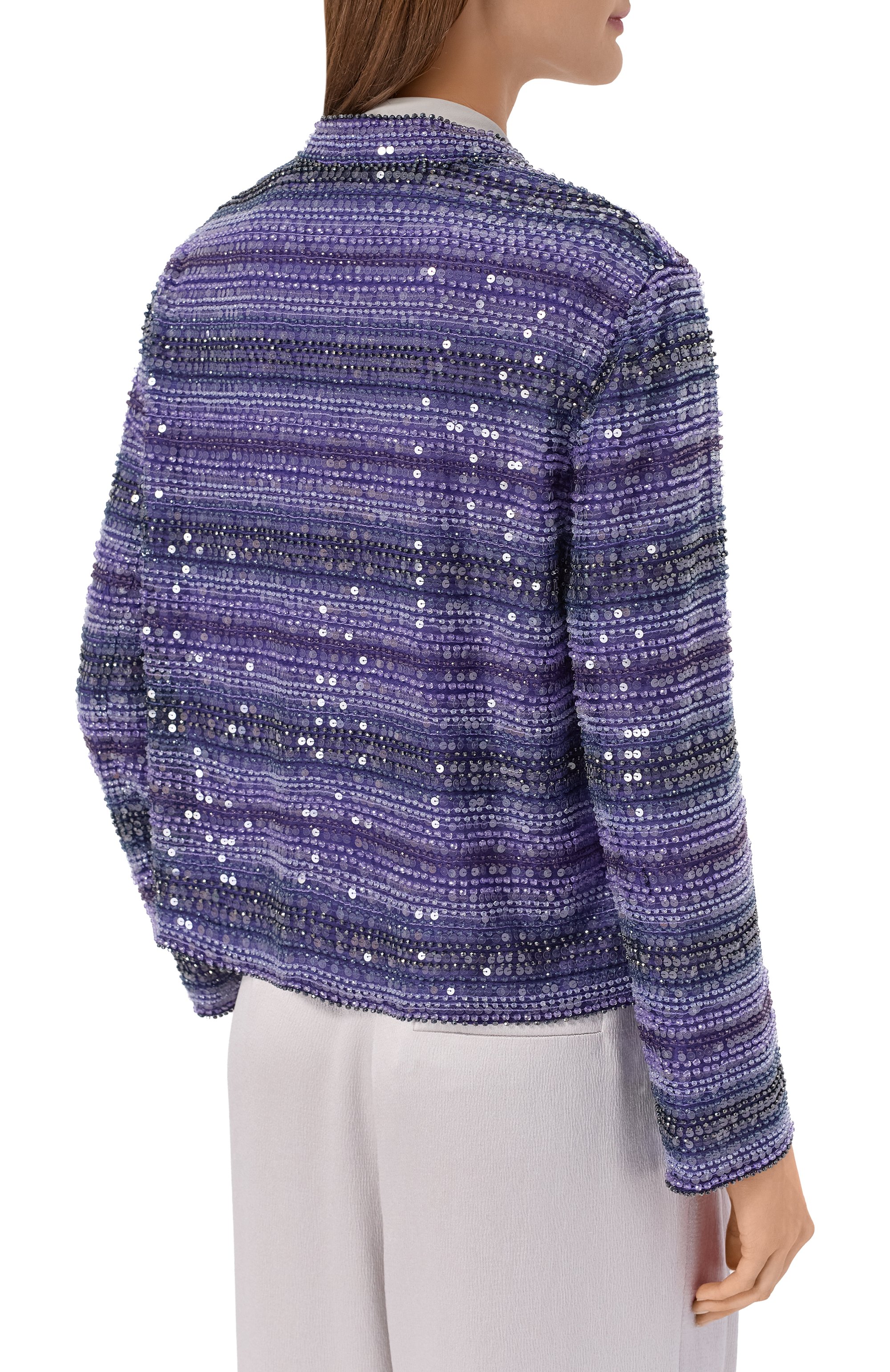 Жакет с отделкой пайетками и бисером GIORGIO ARMANI, арт. GW003001/AF24547, фото 4