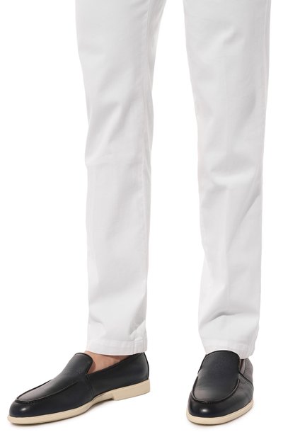 Кожаные лоферы malibu SANTONI, арт. MGAG18777TICSTZ9U59, фото 3