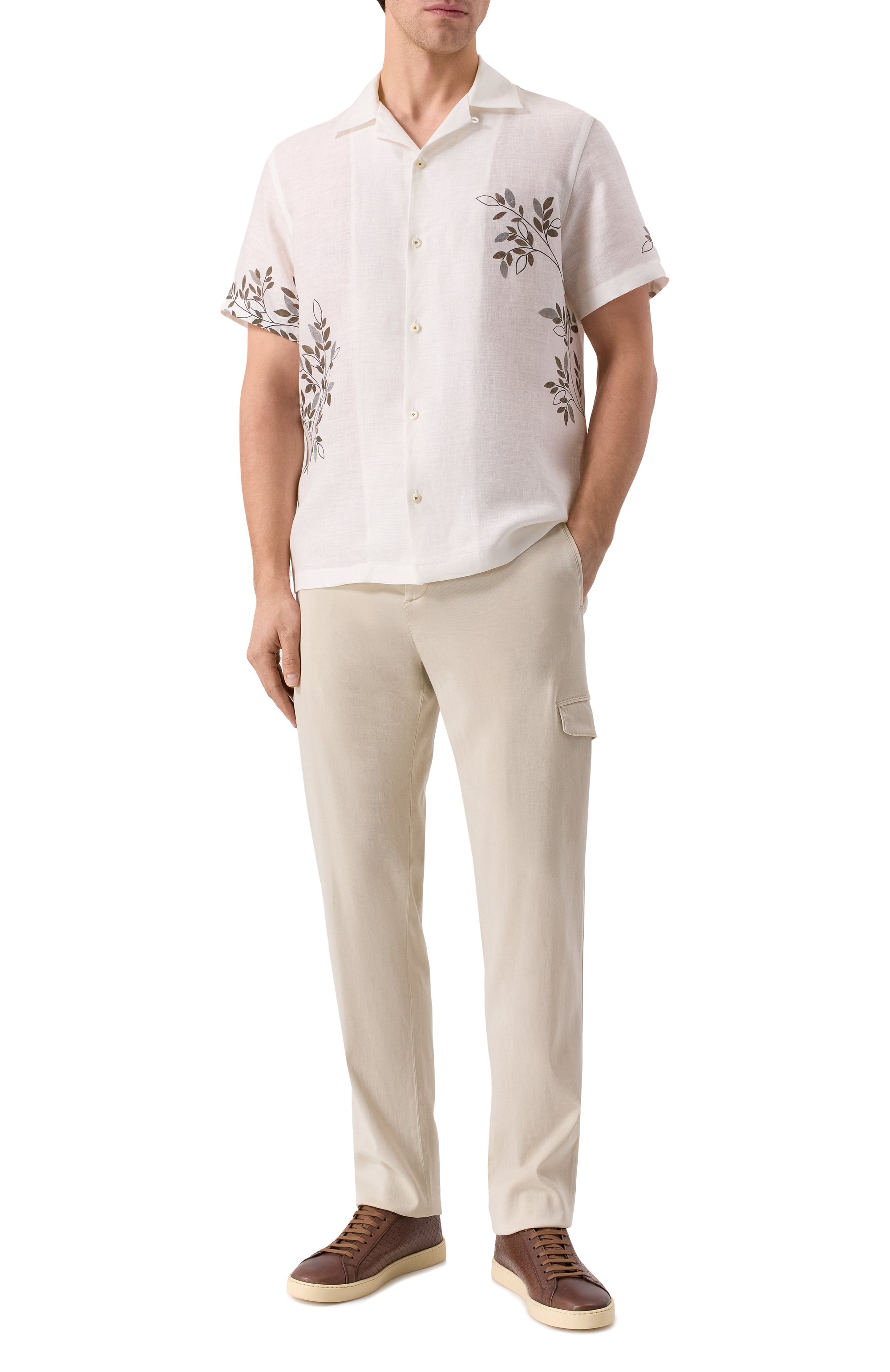 Льняная рубашка VAN LAACK белого цвета по цене 34950 руб., арт. VL-RIDU-S/170549, фото 2 Льняная рубашка VAN LAACK, арт. VL-RIDU-S/170549, фото 2