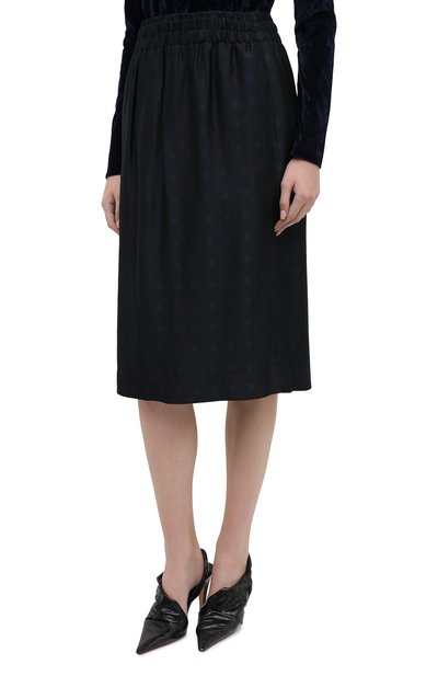 Юбка из вискозы и шелка DRIES VAN NOTEN темно-синего цвета по цене 65600 руб., арт. 202-10880-1331, фото 3 Юбка из вискозы и шелка DRIES VAN NOTEN, арт. 202-10880-1331, фото 3