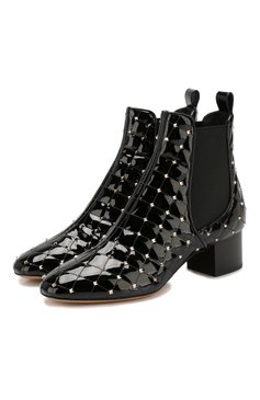 Женские кожаные ботильоны rockstud spike VALENTINO черного цвета, арт. SW2S0Q13/HNQ | Фото 1 (Подошва: Плоская; Статус проверки: Проверено, Проверена категория; Каблук высота: Низкий; Каблук тип: Устойчивый; Материал внутренний: Натуральная кожа; Материал утеплителя: Без утеплителя; Материал сплава: Проставлено, Проверено; Драгоценные камни: Проставлено; Материал внешний: Натуральная кожа; Длина стельки: 23,3, 23,6, 24,0, 24,3, 24,6, 25,0, 25,3, 25,6, 26,0, 26,3)