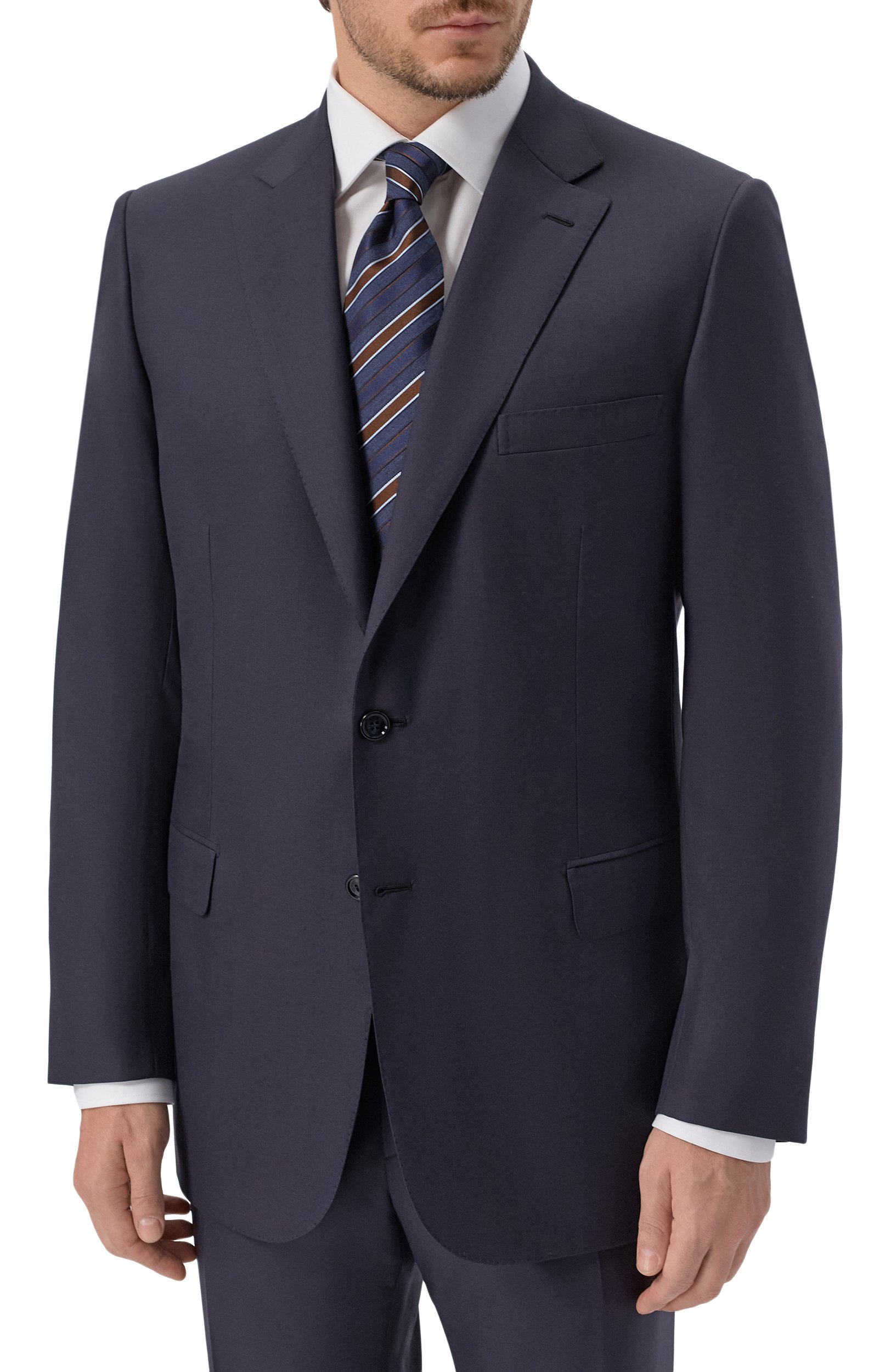 Шерстяной костюм BRIONI темно-синего цвета по цене 754500 руб., арт. RA000L/P5AMJL, фото 2 Шерстяной костюм BRIONI, арт. RA000L/P5AMJL, фото 2