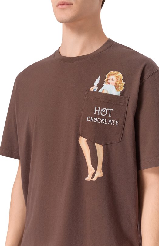 Хлопковая футболка MC2 Saint Barth C0NR0001-02652I/C0NN0R Коричневый  C0NR0001-02652I/C0NN0R Фото 5