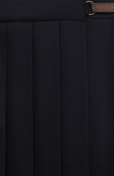Шерстяная юбка BRUNELLO CUCINELLI темно-синего цвета по цене 75850 руб., арт. BB034G047B, фото 3 Шерстяная юбка BRUNELLO CUCINELLI, арт. BB034G047B, фото 3