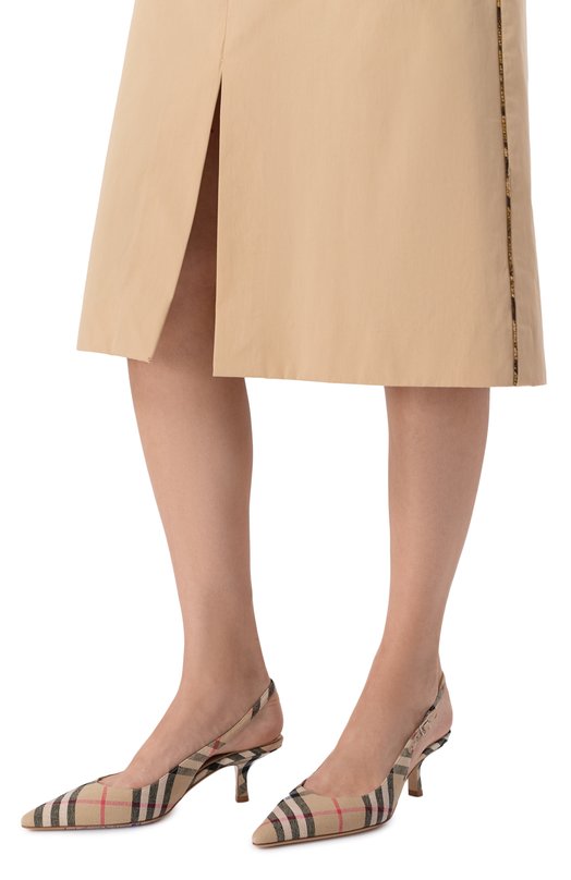 Текстильные туфли Check Dame Burberry 8112561 Бежевый  8112561 Фото 2