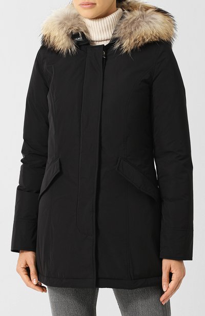 Парка с меховой отделкой капюшона WOOLRICH черного цвета по цене 82350 руб., арт. WWCPS2604/CF40, фото 3 Парка с меховой отделкой капюшона WOOLRICH, арт. WWCPS2604/CF40, фото 3