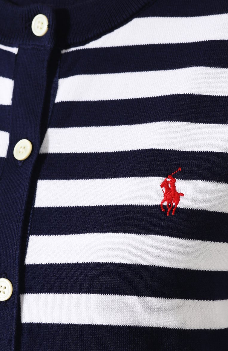 Женский хлопковый кардиган POLO RALPH LAUREN темно-синего цвета, арт. 211780396 | Фото 5 (Длина (для топов): Стандартные; Рукава: Длинные; Материал внешний: Хлопок; Статус проверки: Проверена категория; Женское Кросс-КТ: кардиган-трикотаж; Материал сплава: Проставлено; Драгоценные камни: Проставлено)