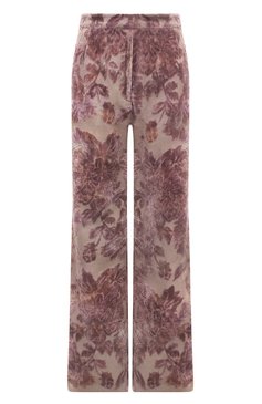 Женские брюки и�з вискозы и хлопка DRIES VAN NOTEN розового цвета, арт. 232-010907-7129 | Фото 1 (Длина (брюки, джинсы): Удлиненные; Силуэт Ж (брюки и джинсы): Широкие; Женское Кросс-КТ: Брюки-одежда; Материал сплава: Проставлено; Материал внешний: Хлопок, Вискоза; Драгоценные камни: Проставлено; Стили: Романтичный)