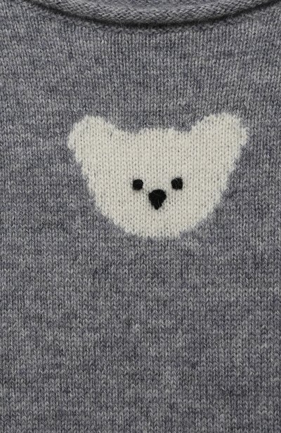 Кашемировый пуловер IL GUFO серого цвета по цене 21300 руб., арт. A22MA340EM300/24M-36M, фото 3 Кашемировый пуловер IL GUFO, арт. A22MA340EM300/24M-36M, фото 3