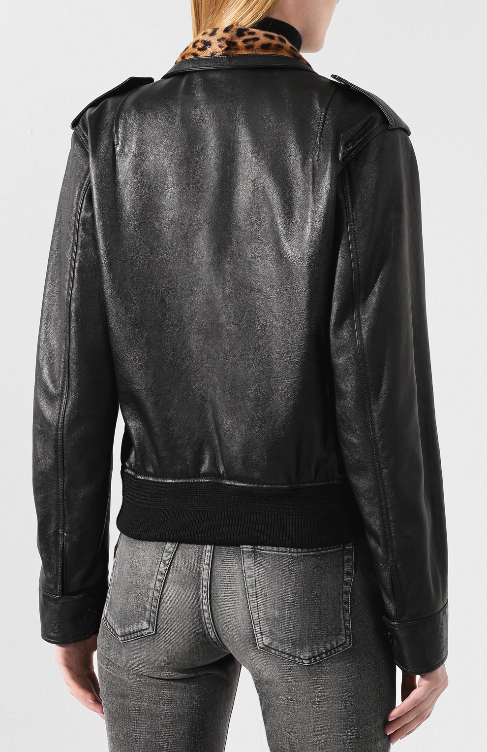 Кожаная куртка SAINT LAURENT, арт. 573406/YC2YB, фото 4