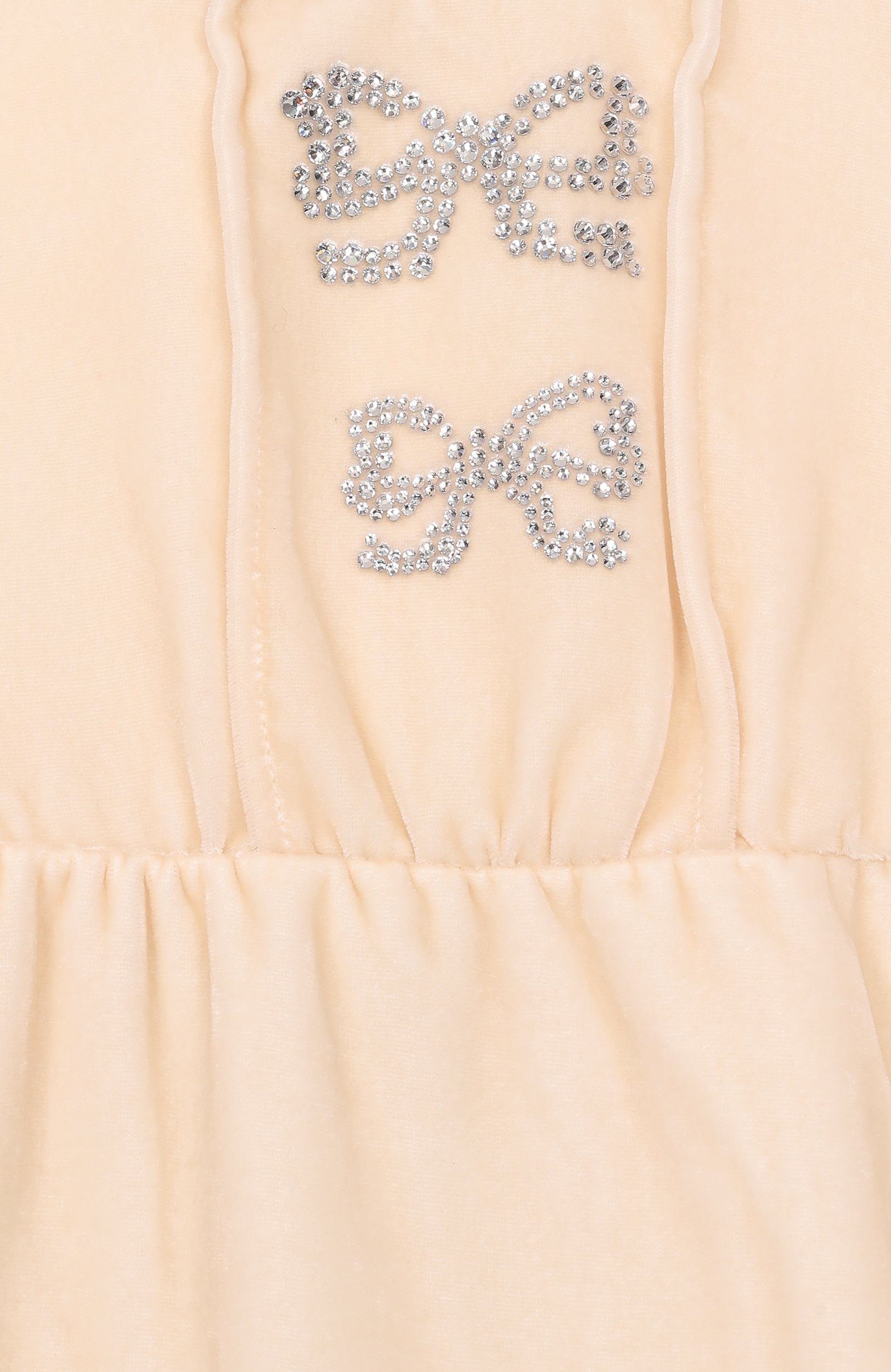 Комплект из платья и шорт ELIE SAAB JUNIOR кремового цвета по цене 54450 руб., арт. EGAB047/TS1127/24M-36M, фото 6 Комплект из платья и шорт ELIE SAAB JUNIOR, арт. EGAB047/TS1127/24M-36M, фото 6