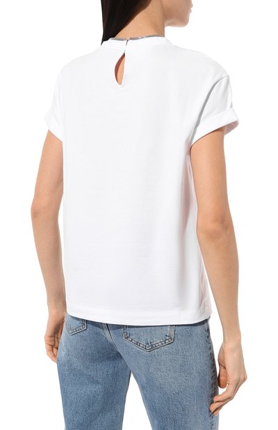 Хлопковая футболка BRUNELLO CUCINELLI, арт. M0T18BD200, фото 4