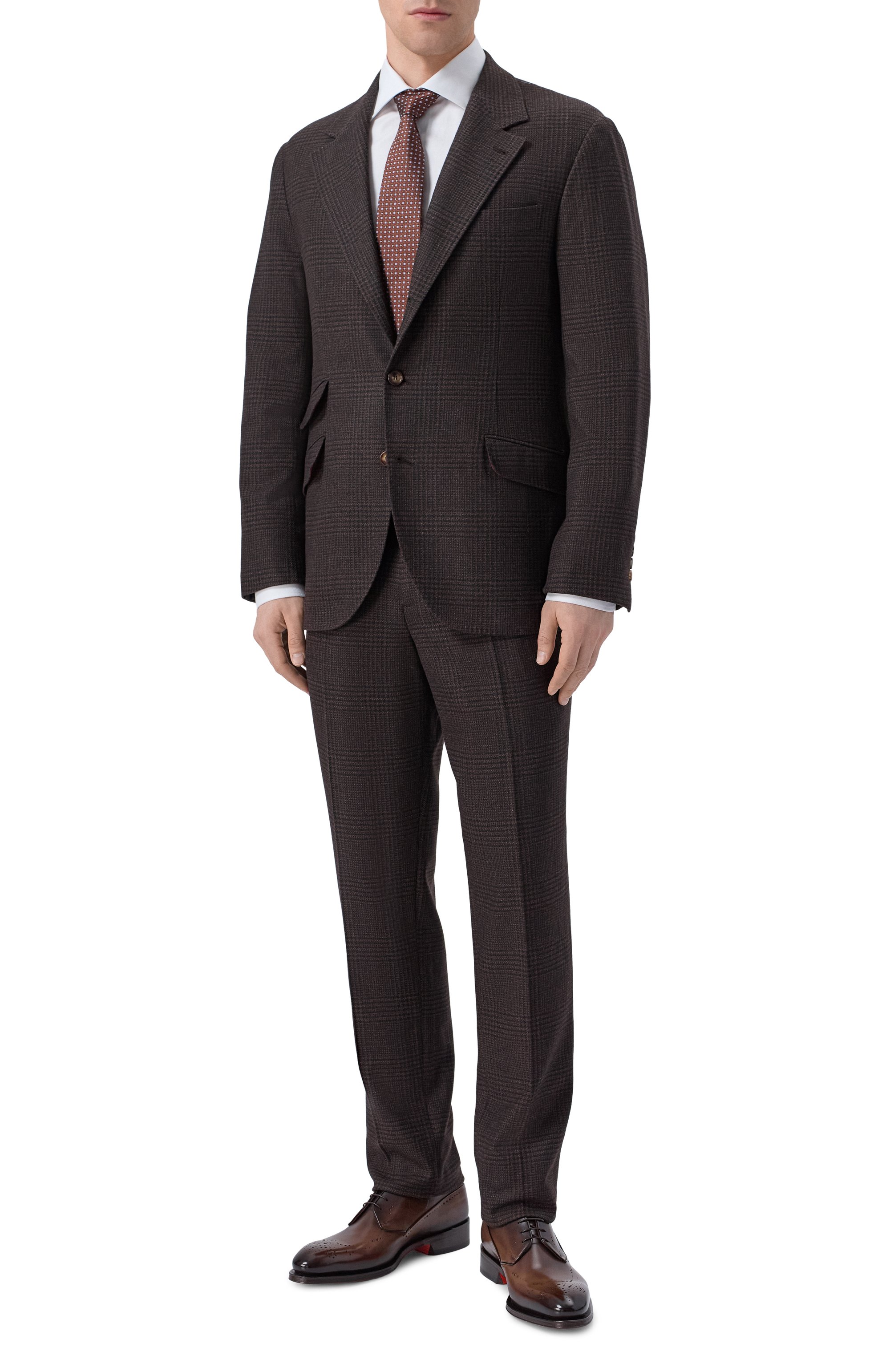 Кожаные дерби carter SANTONI коричневого цвета по цене 166500 руб., арт. MCCG19226MC8HWVE, фото 2 Кожаные дерби carter SANTONI, арт. MCCG19226MC8HWVE, фото 2