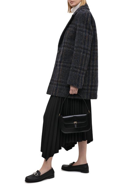 Кожаные лоферы gancini FERRAGAMO черного цвета по цене 69450 руб., арт. Z-07284151C, фото 2 Кожаные лоферы gancini FERRAGAMO, арт. Z-07284151C, фото 2