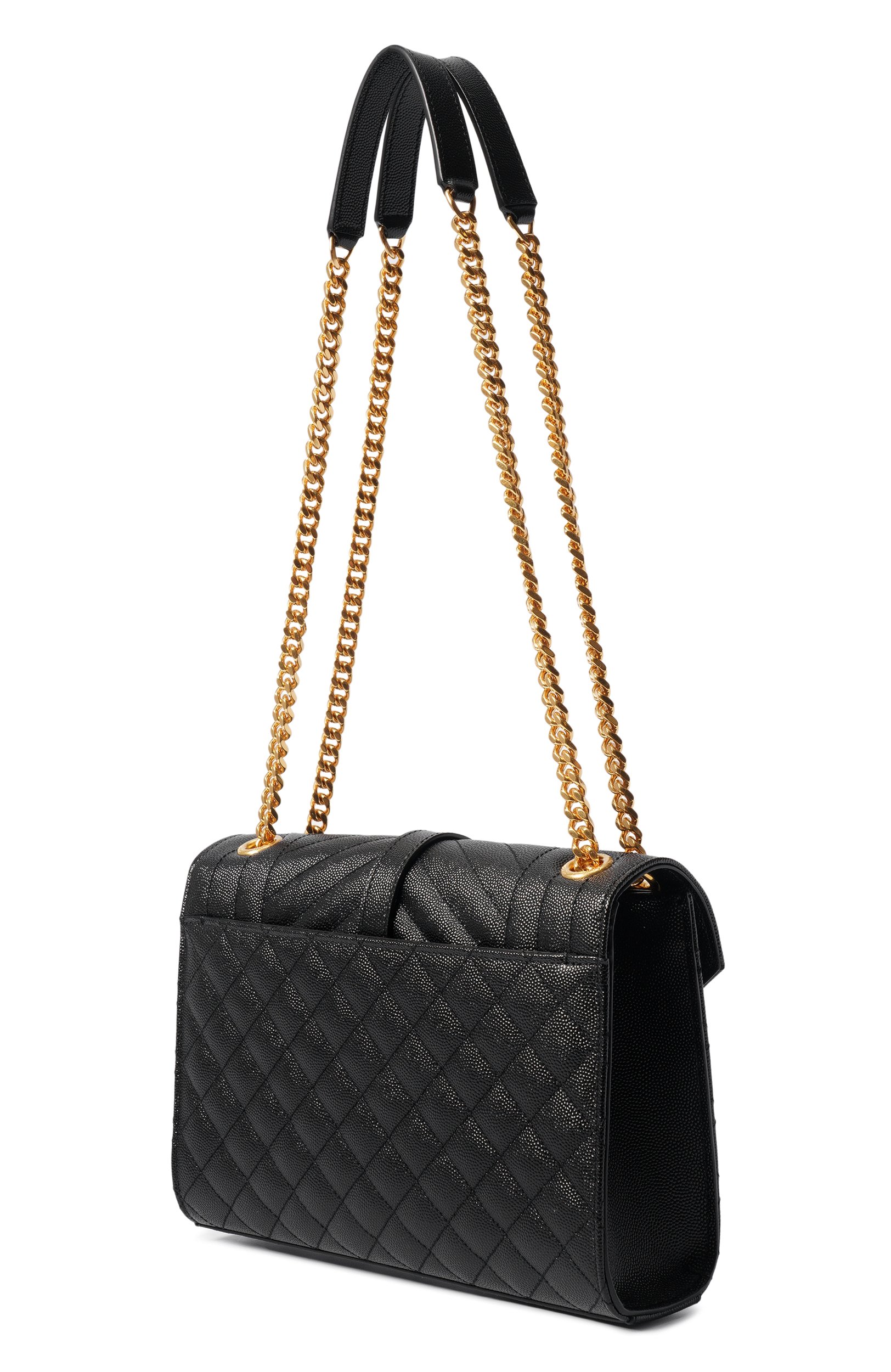 Сумка monogram envelope medium SAINT LAURENT черного цвета по цене 385000 руб., арт. 600185/B0W91, фото 4 Сумка monogram envelope medium SAINT LAURENT, арт. 600185/B0W91, фото 4