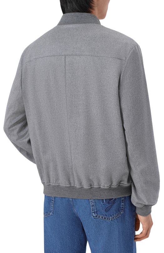 Кашемировый бомбер Brunello Cucinelli MV4216550 Серый  MV4216550 Фото 4