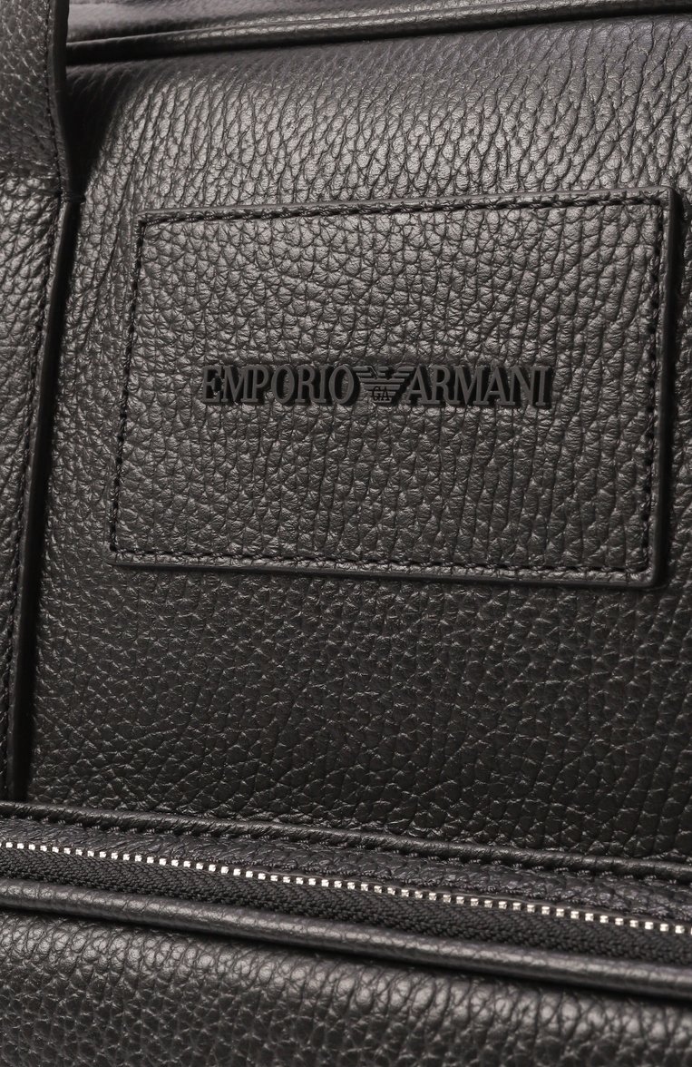 Мужская портфель EMPORIO ARMANI че�рного цвета, арт. Y4P144/Y068E | Фото 3 (Материал: Натуральная кожа; Ремень/цепочка: На ремешке; Размер: large; Сумки-технические: Портфели)