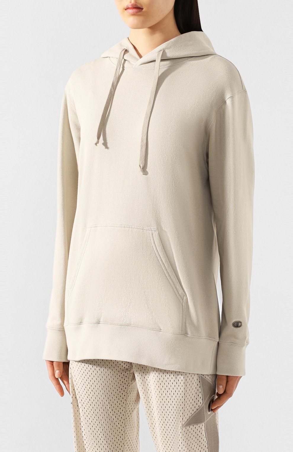 Хлопковое худи rick owens x champion RICK OWENS, арт. CW20S0006/113674, фото 3