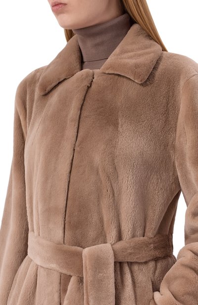 Шуба из норки GIULIA GURMAN бежевого цвета по цене 1500000 руб., арт. 2505NP, фото 5 Шуба из норки GIULIA GURMAN, арт. 2505NP, фото 5