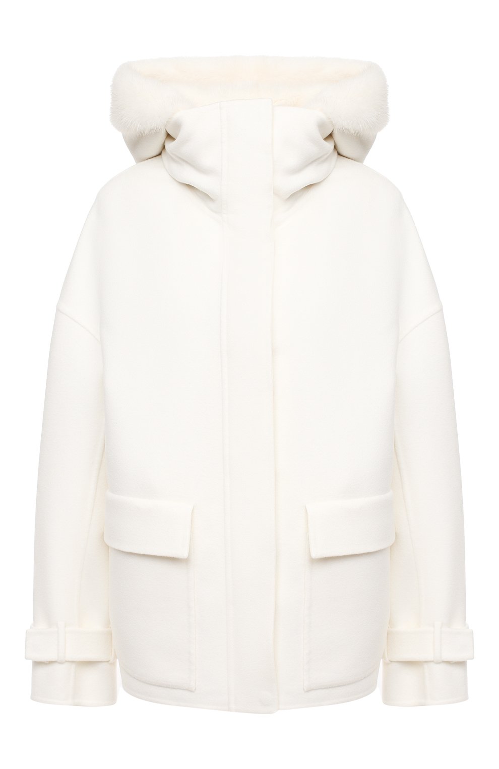 Кашемировое пальто KITON белого цвета по цене 1270000 руб., арт. D50684K05I38, фото 1 Кашемировое пальто KITON, арт. D50684K05I38, фото 1